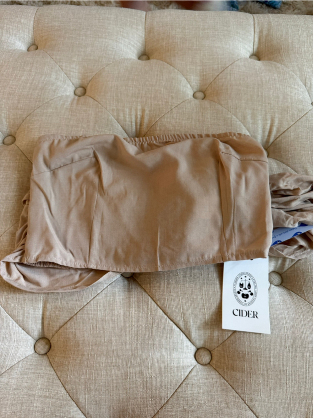 Women's Cider Beige Crop Top Size S